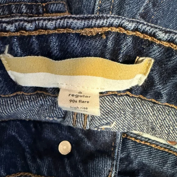 Goldie Blues 90s Flare & Wide Leg Jeans Size 0 High Rise Curvy Women’s Bell - Picture 13 of 16